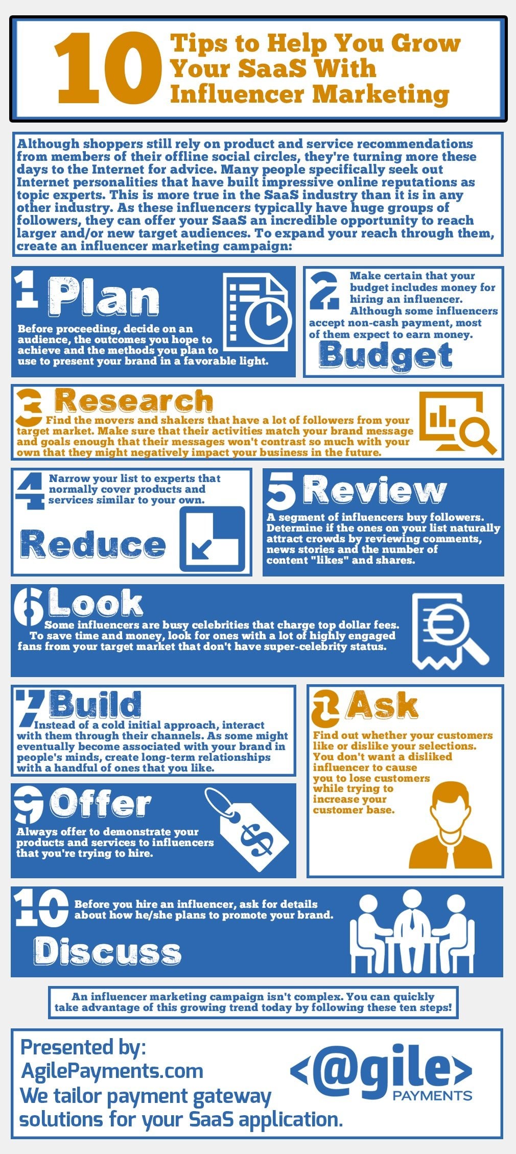 10 Tips Saas influencer Marketing Infographic