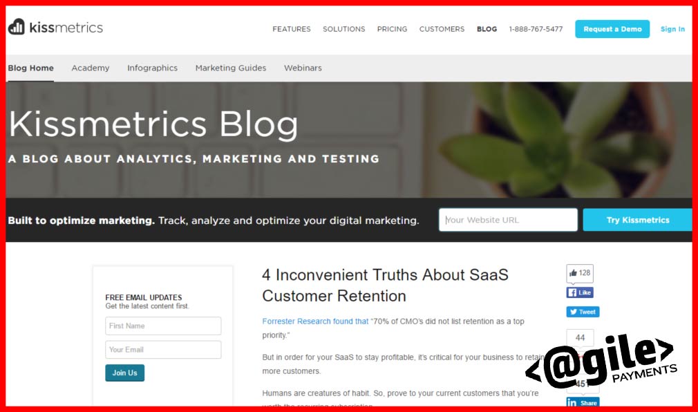 Kissmetrics Screenshot