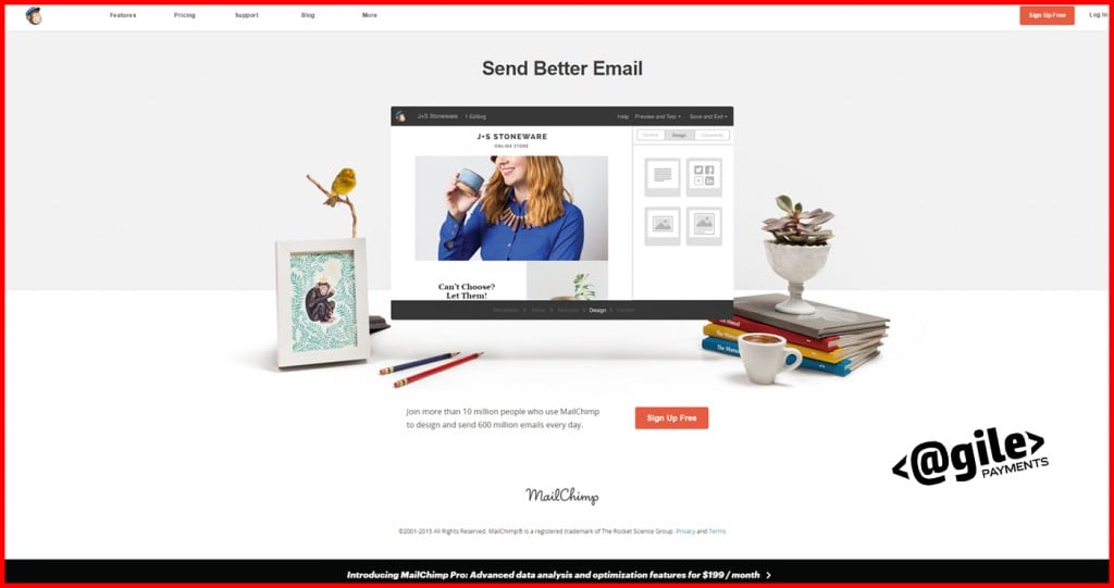 MailChimp Homepage Screenshot