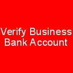 Verify Business Bank Account