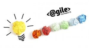 Paper ball forming a lightbulb, white background