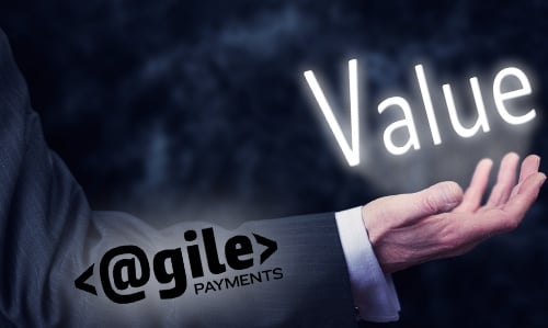 picture of man holding the word "value" in his hands